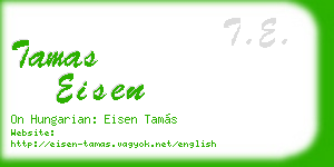 tamas eisen business card