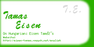 tamas eisen business card